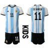 Baby Fußballbekleidung Argentinien Angel Di Maria #11 Heimtrikot WM 2022 Kurzarm (+ kurze hosen)
